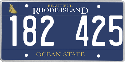 RI license plate 182425