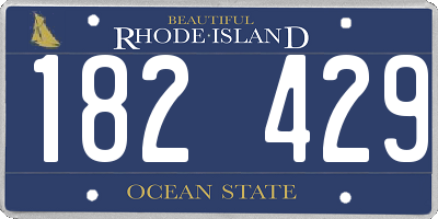 RI license plate 182429