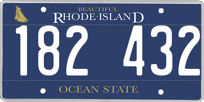 RI license plate 182432