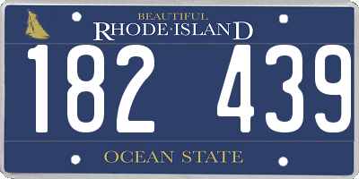 RI license plate 182439