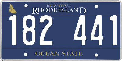 RI license plate 182441