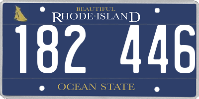 RI license plate 182446