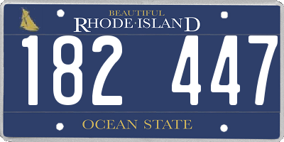 RI license plate 182447