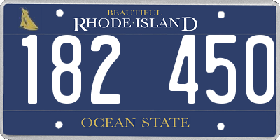 RI license plate 182450