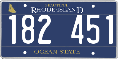 RI license plate 182451