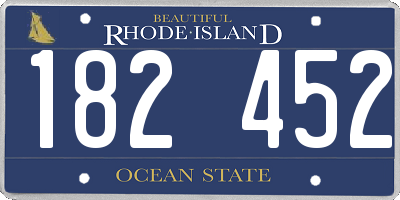 RI license plate 182452