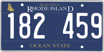 RI license plate 182459