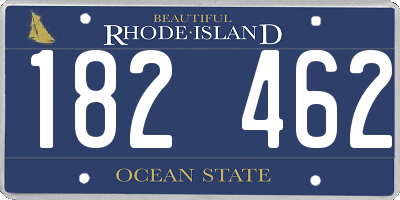 RI license plate 182462
