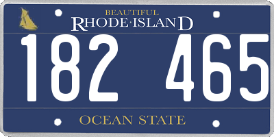 RI license plate 182465