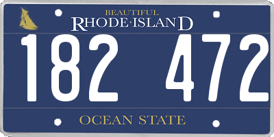 RI license plate 182472