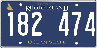 RI license plate 182474