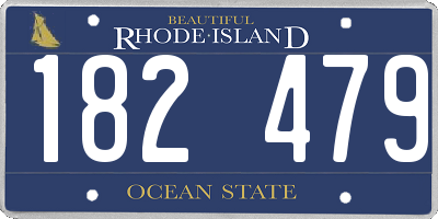 RI license plate 182479