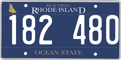 RI license plate 182480