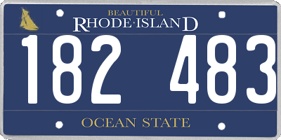 RI license plate 182483