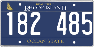 RI license plate 182485