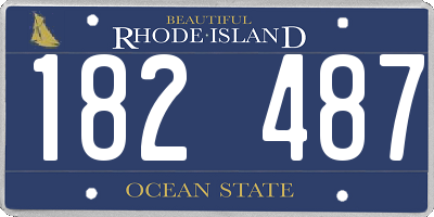 RI license plate 182487
