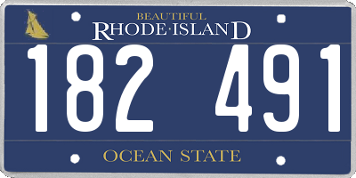 RI license plate 182491