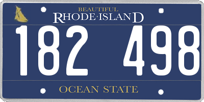 RI license plate 182498