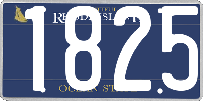 RI license plate 1825