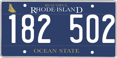 RI license plate 182502