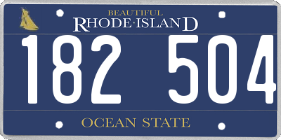RI license plate 182504