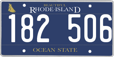 RI license plate 182506