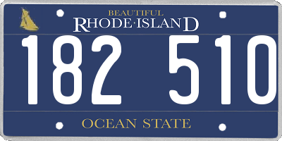 RI license plate 182510