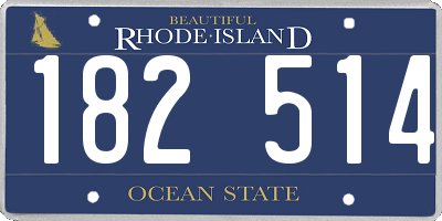 RI license plate 182514
