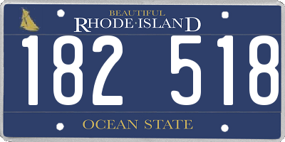 RI license plate 182518
