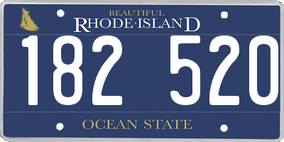 RI license plate 182520