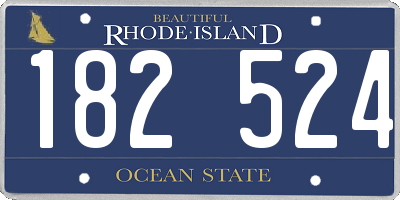 RI license plate 182524