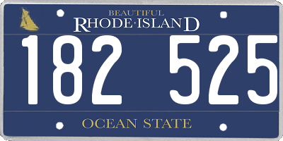 RI license plate 182525