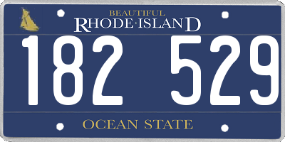 RI license plate 182529