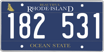 RI license plate 182531