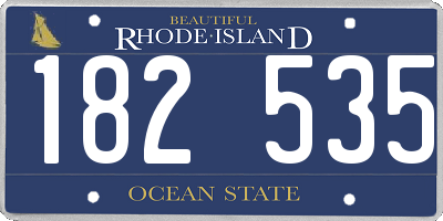 RI license plate 182535