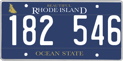 RI license plate 182546