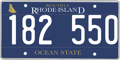 RI license plate 182550