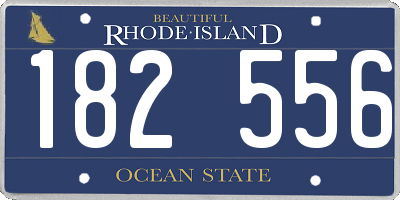 RI license plate 182556