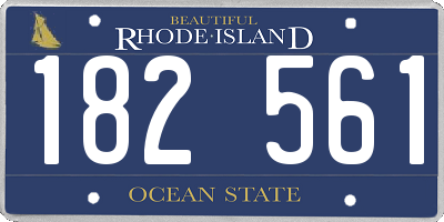 RI license plate 182561