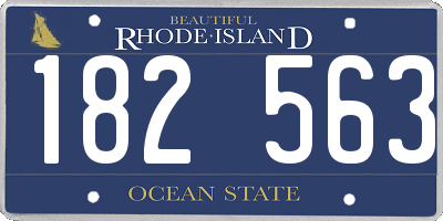 RI license plate 182563