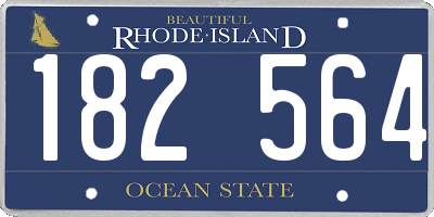 RI license plate 182564