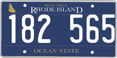 RI license plate 182565