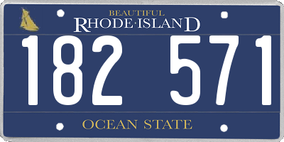 RI license plate 182571
