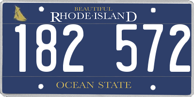 RI license plate 182572