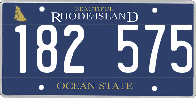 RI license plate 182575