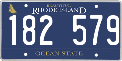 RI license plate 182579