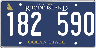 RI license plate 182590