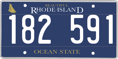 RI license plate 182591