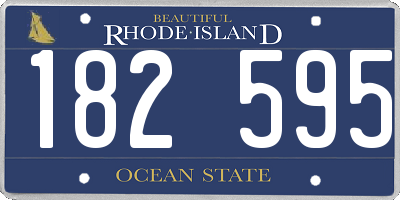 RI license plate 182595