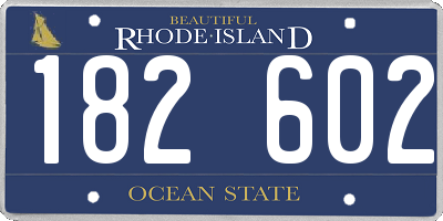RI license plate 182602